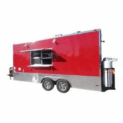 SLE Concessions 8.5' X 18' Concession Food Red Event Catering Trailer