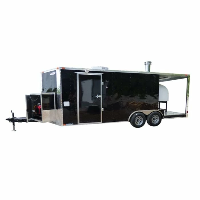 SLE Concessions 8.5' X 20' Concession Food Trailer Black Pizza Event Catering