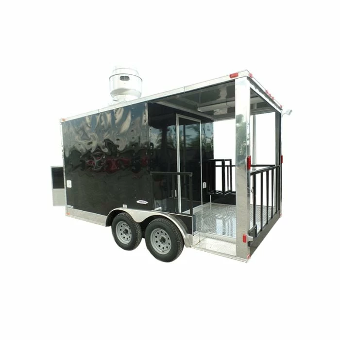 SLE Concessions 8.5' X 14' Concession Food Trailer Black Event Catering