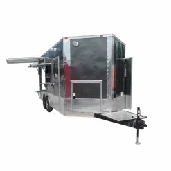 SLE Concessions 8.5' X 18' Concession Food Trailer Charcoal Grey