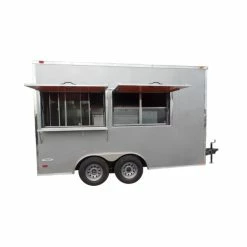 SLE Concessions 8.5' X 14' Concession Trailer Silver Food Event Catering