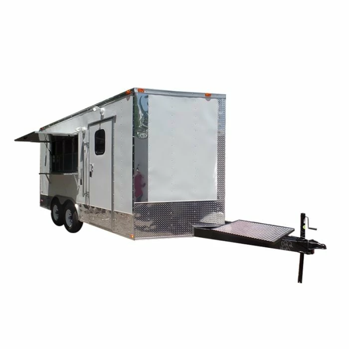 SLE Concessions 8.5' X 16' Concession Food Trailer White Event Catering