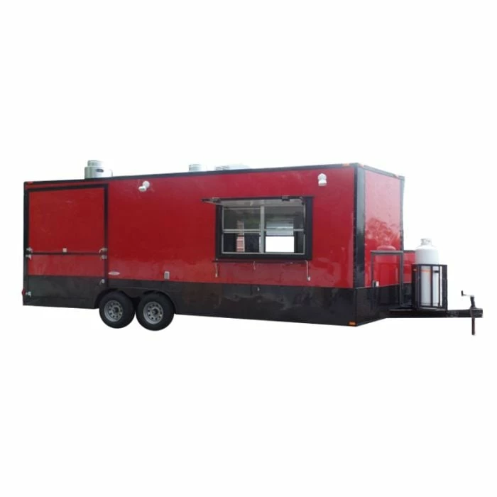 SLE Concessions 8.5' X 22' Concession Food Red Event Catering Trailer