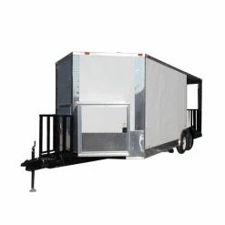 SLE Concessions 8.5' X 20' Concession Food Trailer White Event Catering
