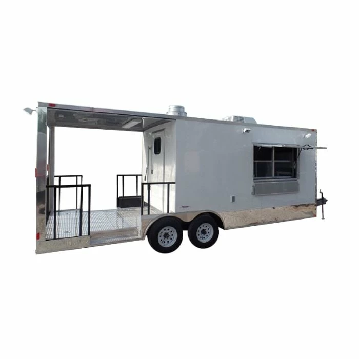 SLE Concessions 8.5' X 22' White Concession Food Trailer BBQ Event Catering