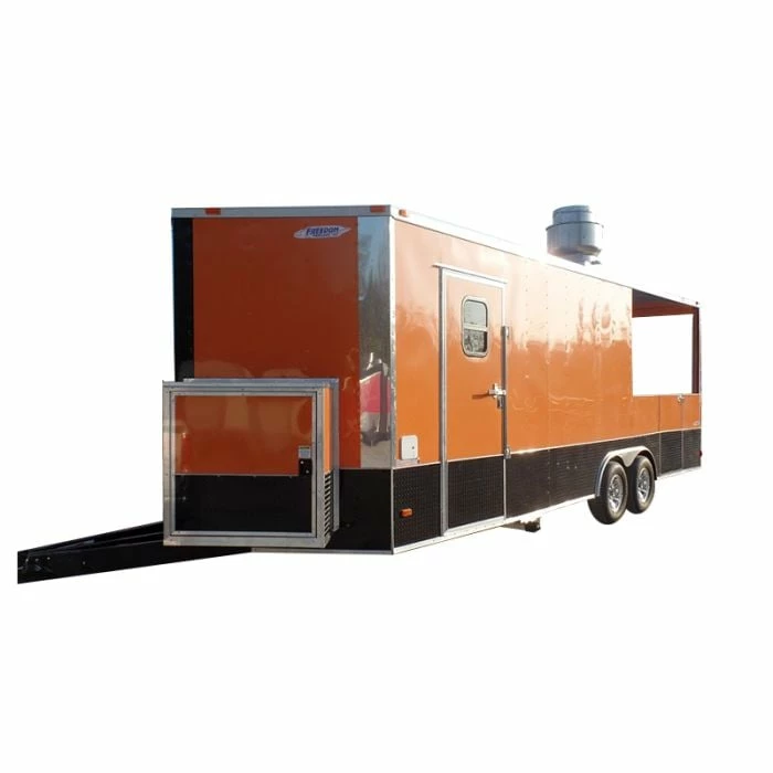 SLE Concessions 8.5' X 24' Concession Trailer Orange Food Event Catering