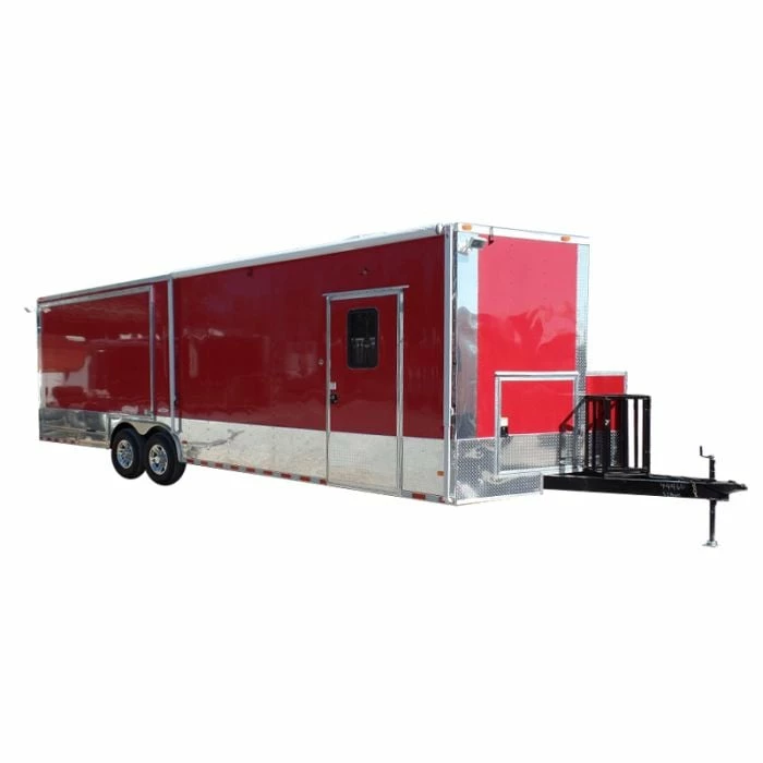 SLE Concessions 8.5' X 28' Concession Food Trailer Red Event Catering