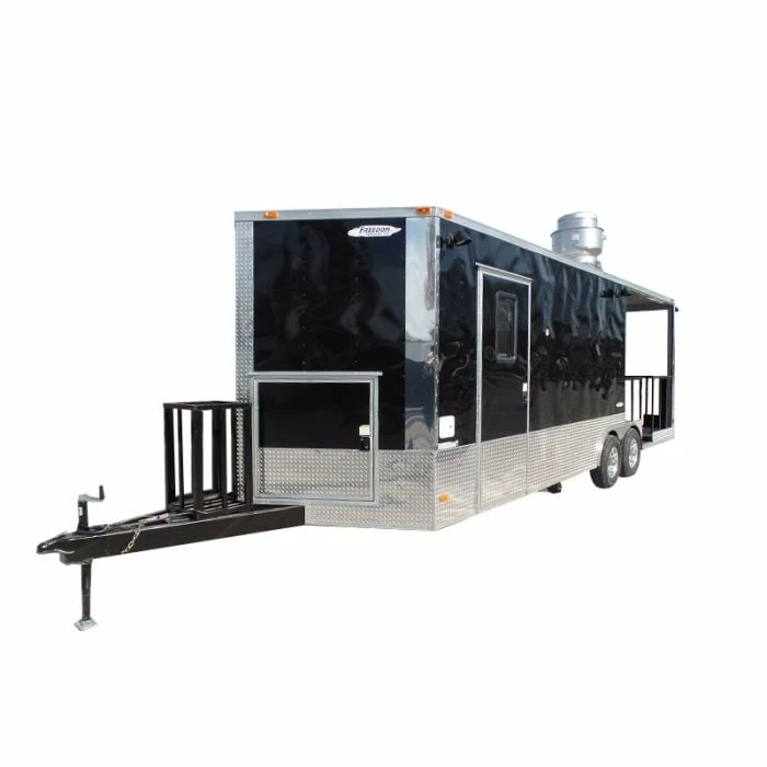 SLE Concessions 8.5' X 24' Concession Food Trailer Black BBQ Event