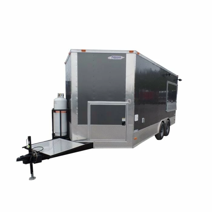 SLE Concessions 8.5' X 17' Concession Food Trailer Charcoal Grey