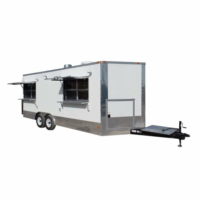 SLE Concessions 8.5' X 20' Concession Food Trailer White With Appliances
