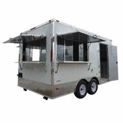 SLE Concessions 8.5' X 16' Concession Food Trailer White Event Catering