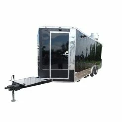 SLE Concessions 8.5' X 20' Concession Trailer Black Food Event Catering