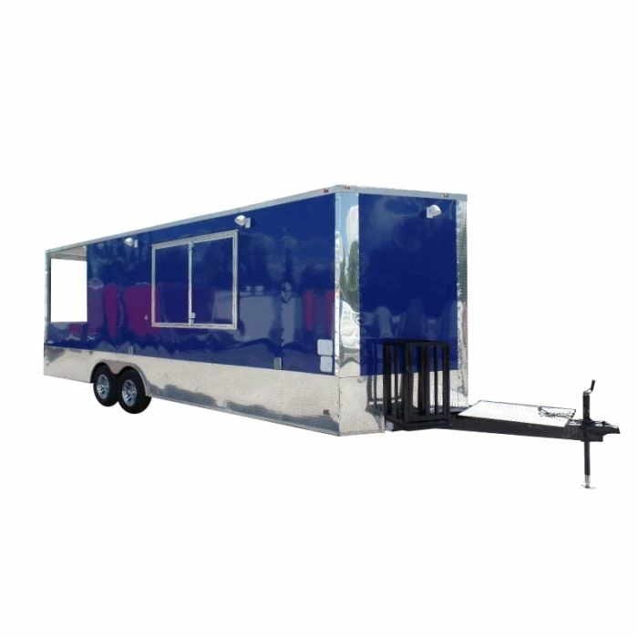 SLE Concessions 8.5' X 24' Concession Food Trailer Blue BBQ Event Catering