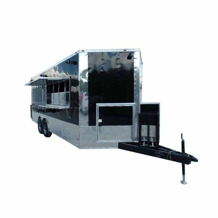 SLE Concessions 8.5' X 20' Concession Food Trailer Black Event Catering