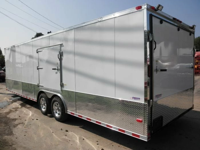 SLE Enclosed Trailers Enclosed Trailer 8.5'x26' White - Car Motorcycle Hauler Storage