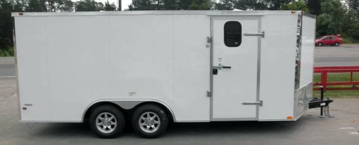 SLE Enclosed Trailers Enclosed Trailer 8.5'x18' White - Equipment Car Bike Hauler Storage - Image 4
