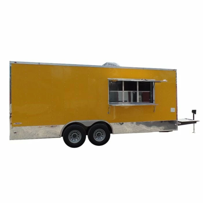 SLE Concessions 8.5' X 20' Concession Food Trailer Yellow Event Catering