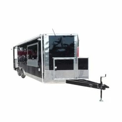 SLE Concessions 8.5' X 20' Concession Food Trailer Black BBQ Event Catering