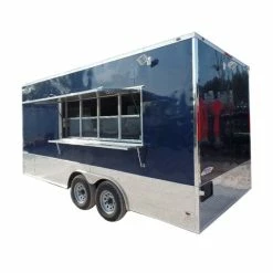 SLE Concessions 8.5' X 18' Concession Food Trailer Indigo Blue With Appliances