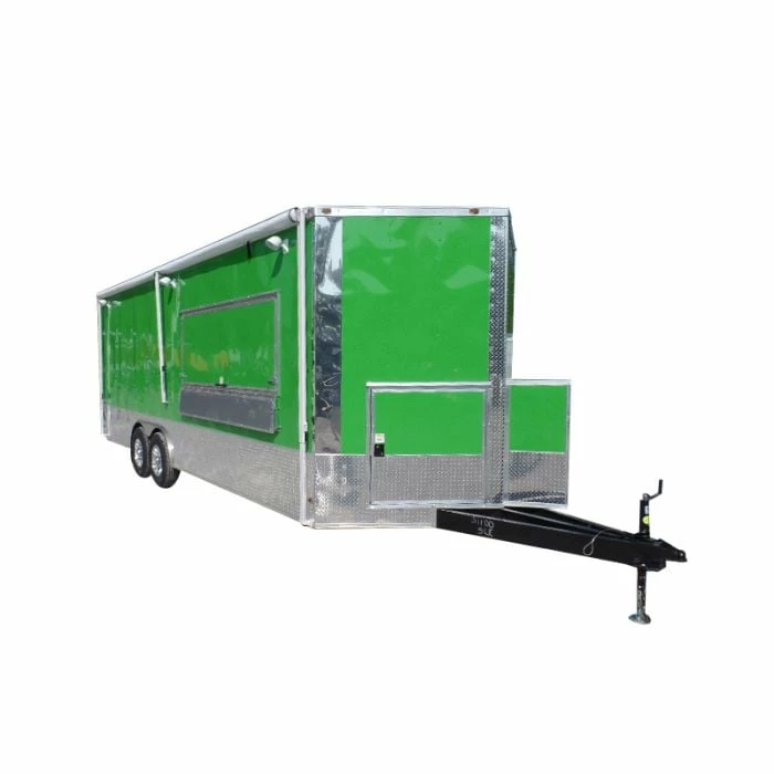 SLE Concessions 8.5' X 24' Concession Trailer Food Electric Green Event Catering