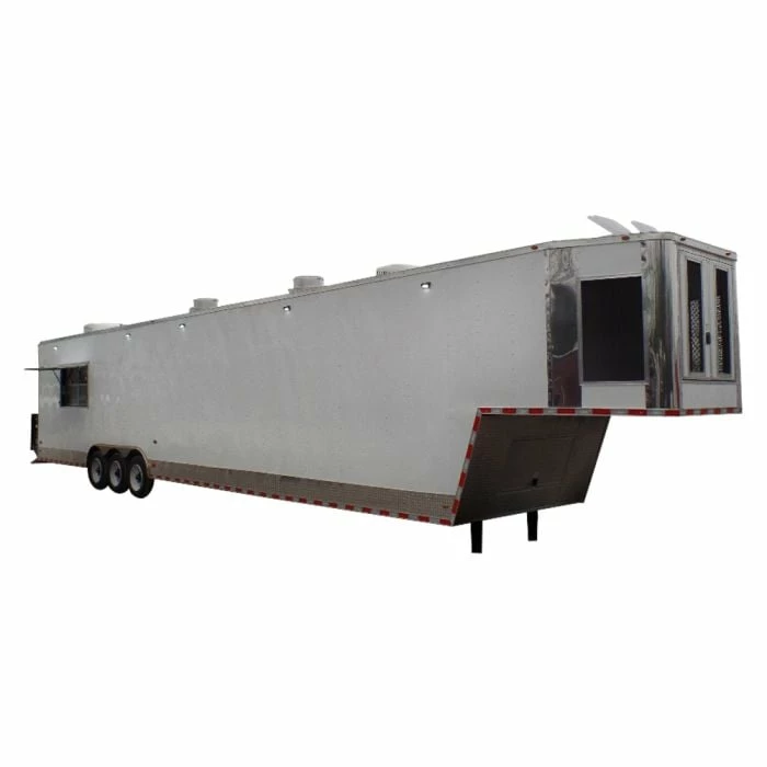SLE Concessions 8.5' X 48' Concession Trailer White Food Event Catering - Image 2