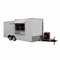 SLE Concessions 8.5' X 18' Concession Food Trailer White Event Catering