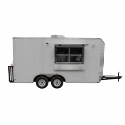 SLE Concessions 8.5' X 16' Concession Food Trailer White Event Catering