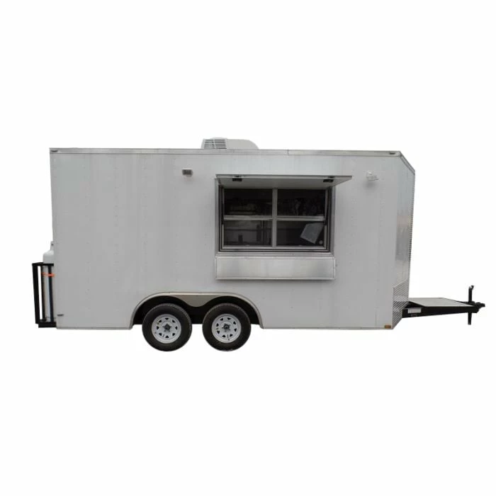 SLE Concessions 8.5' X 16' Concession Food Trailer White Event Catering