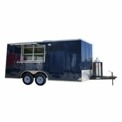 SLE Concessions 8.5' X 16' Concession Trailer Indigo Blue Food Event Catering