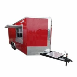 SLE Concessions 8.5' X 20' Concession Food Trailer Red With Appliances
