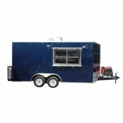 SLE Concessions 8.5' X 16' Concession Food Trailer Indigo Blue Event Catering