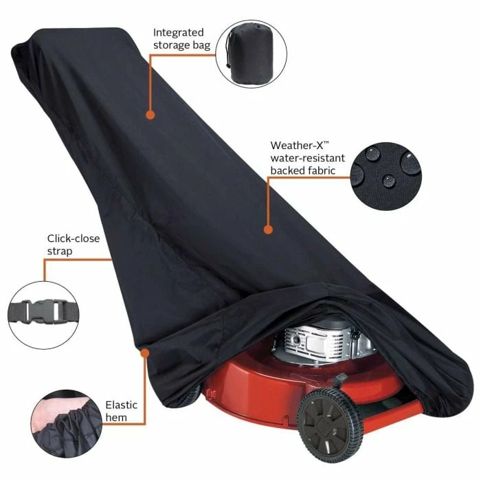 Classic Accessories Classic 73117-SUN Lawn Mower Cover For Sun Joe Walk-Behind Mowers Black - Image 2