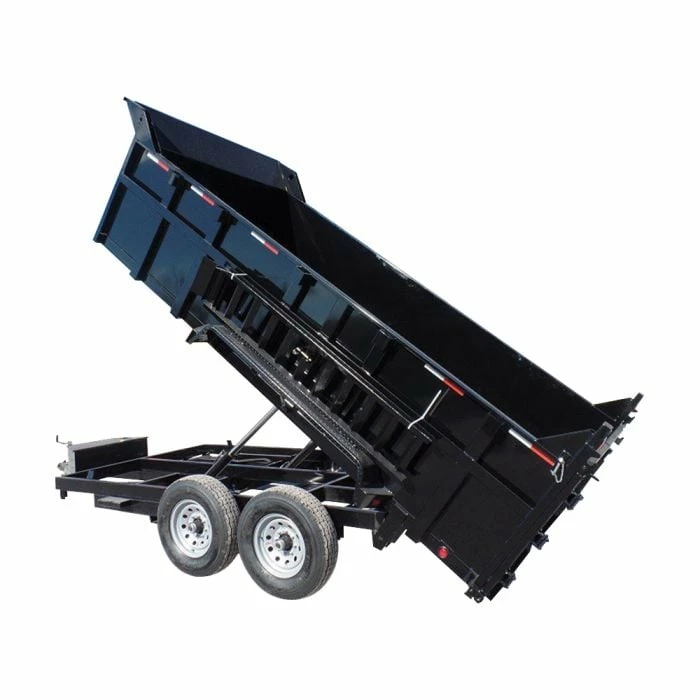 SLE Dump Trailers Hydraulic Dump Trailer 7x14 Landscape Equipment 3ft Sides
