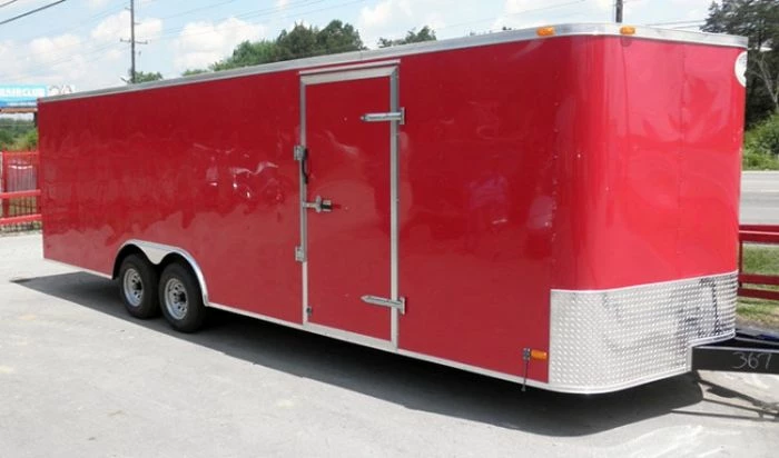 SLE Enclosed Trailers Enclosed Trailer 8.5'x24' Red - Motorcycle Trailer Car Truck Argo ATV Hauler Storage - Image 2