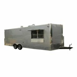 SLE Concessions Concession Trailer 8.5'x24' Silver - Custom Food Event Catering