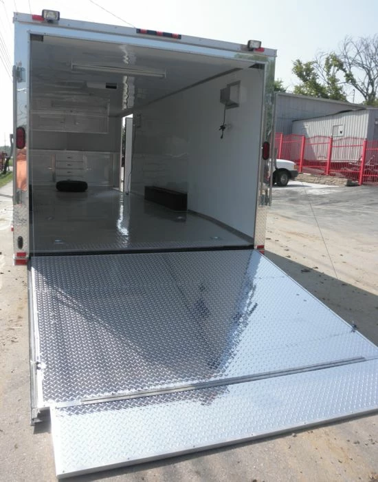 SLE Enclosed Trailers Enclosed Trailer 8.5'x26' White - Car Motorcycle Hauler Storage - Image 3