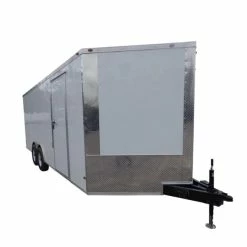 SLE Enclosed Trailers Enclosed Trailer 8.5' X 20' White 3500lb Axles - Cargo Hauler Storage