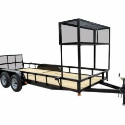SLE Utility Trailers Utility Trailer 6.4' X 18' Tandem Dovetail With Cage