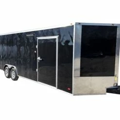 SLE Enclosed Trailers Enclosed Trailer 8.5' X 26' Black Race Ready Tandem 5,200lb Axles Storage