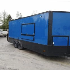 SLE Concessions 8.5 X 20' Cobalt Blue Food Vending Concession Food Trailer