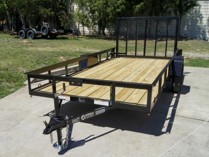 SLE Utility Trailers 6.4x14 Straight Deck Utility Trailer 3,500lb Axles Tall Gate - Image 2