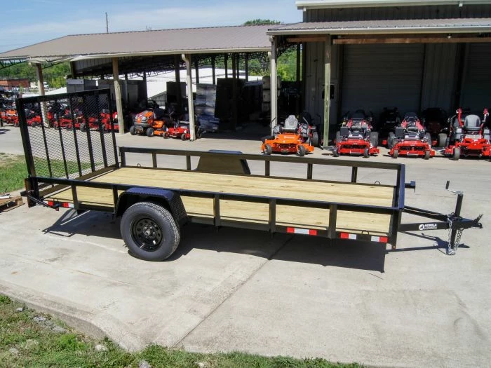 SLE Utility Trailers 6.4x14 Straight Deck Utility Trailer 3,500lb Axles Tall Gate
