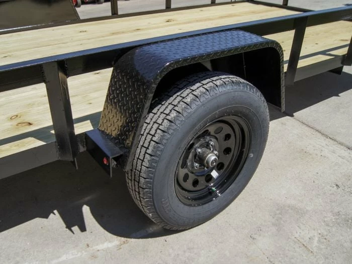 SLE Utility Trailers 6.4x14 Straight Deck Utility Trailer 3,500lb Axles Tall Gate - Image 5