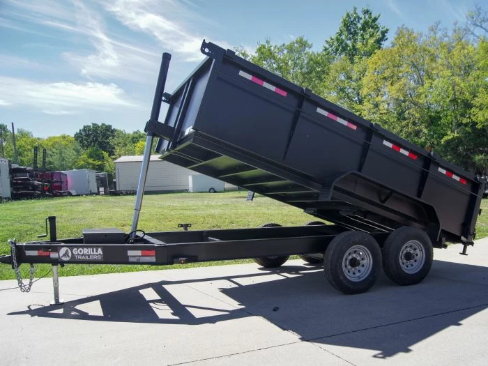 SLE Dump Trailers 7x14 Telescopic Dump Trailer With 3ft Sides (2) 7K Axles