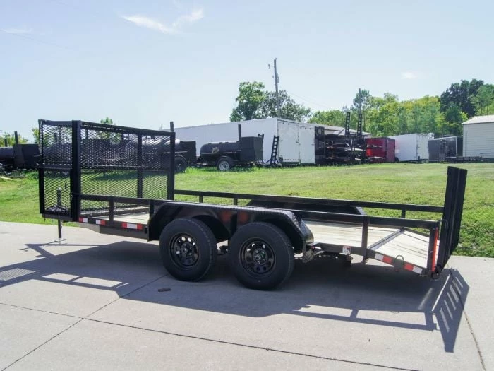 SLE Utility Trailers 6.4x16 Dovetail Utility Trailer Stacked Baskets (2) 3500lb Axles - Image 3