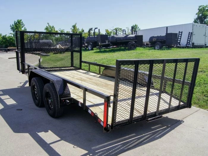 SLE Utility Trailers 6.4x16 Dovetail Utility Trailer Stacked Baskets (2) 3500lb Axles - Image 4