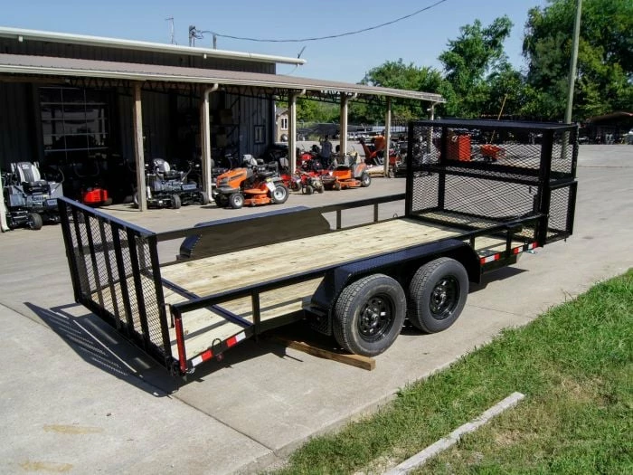 SLE Utility Trailers 6.4x16 Dovetail Utility Trailer Stacked Baskets (2) 3500lb Axles - Image 6