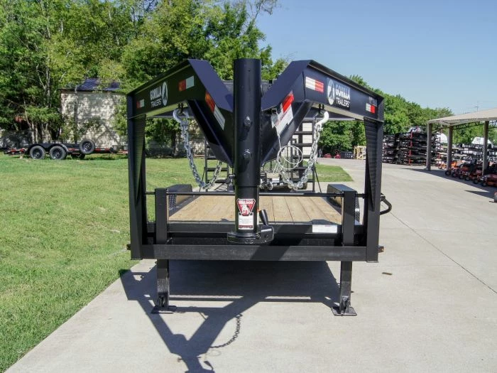 SLE Utility Trailers 7x16 Gooseneck Equipment Trailer (2) 7K Axles With Stand-Up Ramps - Image 3