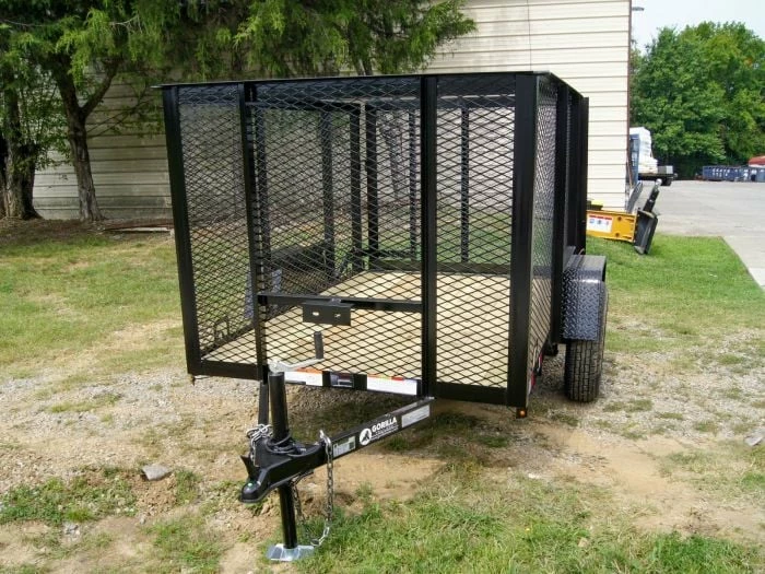 SLE Utility Trailers 5x8 Straight Deck Utility Trailer With 4ft Mesh Side 3500lb Axle - Image 2