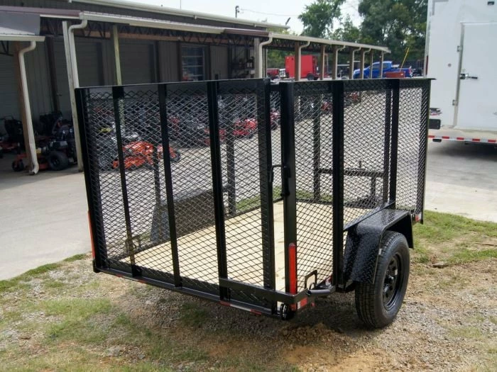 SLE Utility Trailers 5x8 Straight Deck Utility Trailer With 4ft Mesh Side 3500lb Axle - Image 4